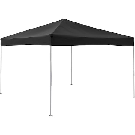 Portable Pop-Up Canopy, Straight-Leg, 10'L X 10'W X 10'1H, Black